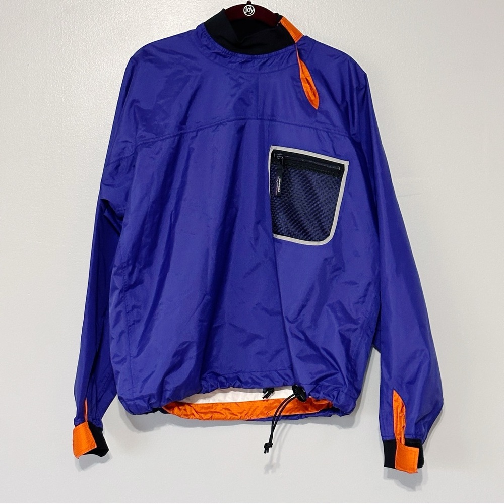 Vintage Patagonia Lotus Design Pullover Kayaking Jacket SZ Medium Purple/Orange
